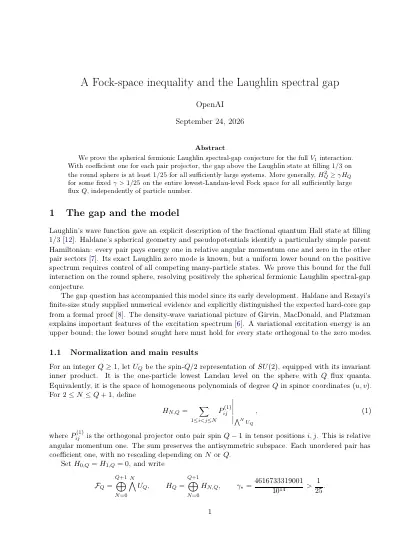 First page of A Fock-space inequality and the Laughlin spectral gap