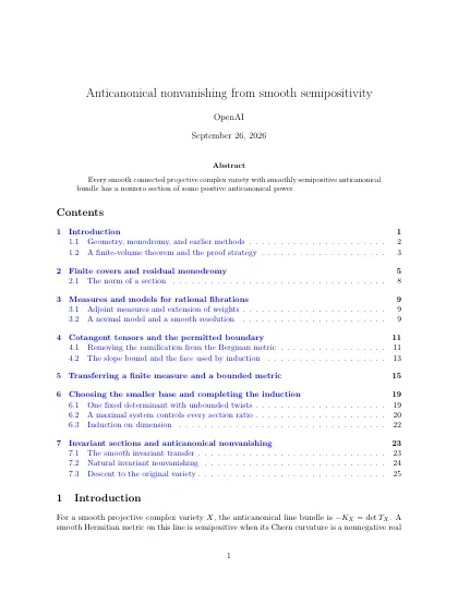 First page of Anticanonical nonvanishing from smooth semipositivity