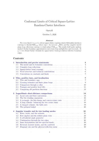 First page of Conformal Limits of Critical Square-Lattice Random-Cluster Interfaces