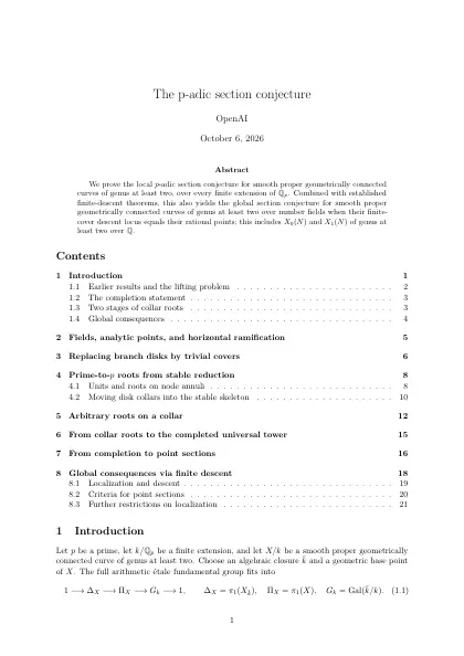 First page of The p-adic section conjecture