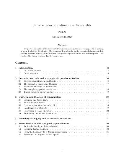 First page of Universal strong Kadison–Kastler stability
