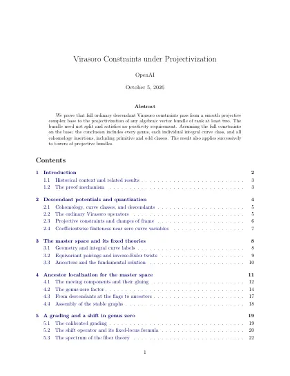 First page of Virasoro Constraints under Projectivization